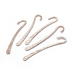 Alloy Bookmarks, Light Gold, 122x24x2mm, Hole: 2mm(PALLOY-E391-02LG)