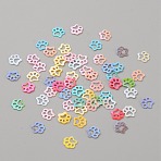 Plastic Cabochons, Nail Art Decoration Accessories, Cat Paw Print, Mixed Color, 6x7x0.2mm, about 16666pcs/bag(MRMJ-WH0081-60)