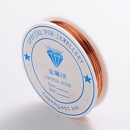 Copper Jewelry Wire, Nickel Free, Raw, 20 Gauge, 0.8mm, about 2.8m/roll(CW0.8mm014)