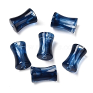 Transparent Acrylic Beads Gradient Effect, Bamboo Joint, Midnight Blue, 12.5x7.5mm, Hole: 1.8mm, 1020pcs/500g(OACR-Q193-01F)