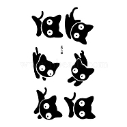 Anmial Theme Removable Temporary Water Proof Tattoos Paper Stickers, Cat Pattern, 10.5x6cm(ANIM-PW0004-03-03)
