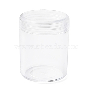 Round Plastic Bead Containers, with Screw Top Cap, Clear, 3.9x5cm, Capacity: 20ml(0.67fl. oz)(CON-YW0001-30)