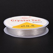 Round Crystal Elastic Stretch Thread, for Bracelets Gemstone Jewelry Making Beading Craft, White, 0.5mm, about 16.4 yards(15m)/roll(EW-Z001-D01-0.5mm)