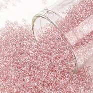 TOHO Round Seed Beads, Japanese Seed Beads, (289) Light French Rose Transparent Luster, 15/0, 1.5mm, Hole: 0.7mm, about 3000pcs/10g(X-SEED-TR15-0289)