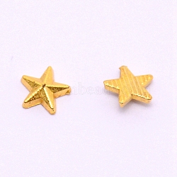 Alloy Cabochons, Epoxy Resin Supplies Filling Accessories, for Resin Jewelry Making, Star, Cadmium Free & Lead Free, Golden, 5.5x5.5x1.5mm(PALLOY-WH0076-87G)