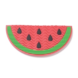 Silicone Makeup Cleaning Brush Scrubber Mat Portable Washing Tool, with Suction Cup, Watermelon Shape, for Men and Women, Mixed Color, 7.3x15x1.2cm(MRMJ-H002-04)