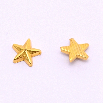 Alloy Cabochons, Epoxy Resin Supplies Filling Accessories, for Resin Jewelry Making, Star, Cadmium Free & Lead Free, Golden, 5.5x5.5x1.5mm