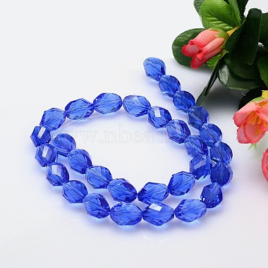 Faceted Polyhedron Imitation Austrian Crystal Bead Strands(G-M190-9x6mm-13A)-2