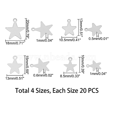 Unicraftale Stainless Steel Laser Cut Charms(STAS-UN0013-20P)-3