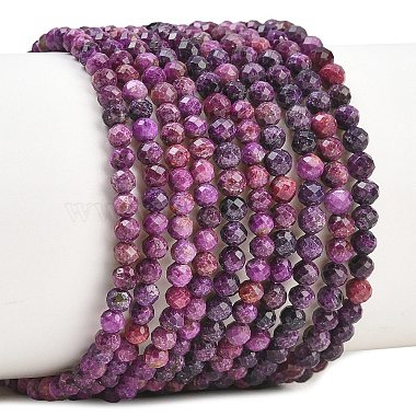 Heated Natural Sugilite Beads Strands(G-B193-B02-3mm)-2