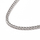 Rhodium Plated 925 Sterling Silver Wheat Chains Necklace for Women(STER-I021-02C-P)-3