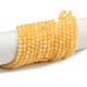 Natural Yellow Jade Bead Strands(X-G-K121-01-4mm)-4