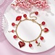 bracelet à breloques en alliage d'émail et de résine pour la Saint-Valentin(BJEW-JB09565-01)-2