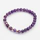 Natural Round Gemstone Beaded Stretch Bracelets(BJEW-JB02453)-2