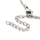 304 Stainless Steel Singapore Chain Necklace with Beads for Men Women(NJEW-P263-01P)-2