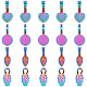 40Pcs 4 Style Rainbow Color Alloy Glue-on Flat Pad Bails for Pendant Making(FIND-FH0003-90)-1