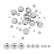 30Pcs 3 Style 201 Stainless Steel Beads, Rondelle, Stainless Steel Color, 3~10x2~8.5mm, Hole: 1.2~1.6mm, 10pcs/style(STAS-UN0045-48)