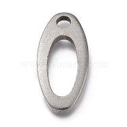 304 Stainless Steel Pendants, Oval, Stainless Steel Color, 23.5x11x2mm, Hole: 3mm(STAS-Z014-03P)