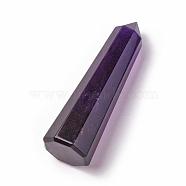 Natural Amethyst Pointed Beads, Healing Stones, Reiki Energy Balancing Meditation Therapy Wand, No Hole/Undrilled, Bullet, 59~61x16~17mm(G-I220-05)