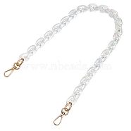 Acrylic Bag Handles, with Alloy Swivel Clasps, for Bag Straps Replacement Accessories, Clear, 66cm(FIND-WH0068-61)