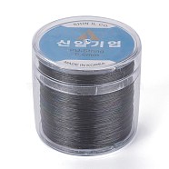 Korean Round Crystal Elastic Stretch Thread, for Bracelets Gemstone Jewelry Making Beading Craft, Black, 0.6mm, about 284.33 yards(260m)/roll(EW-I003-B03-02)