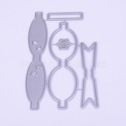 Carbon Steel Cutting Dies Stencils, for DIY Scrapbooking/Photo Album, Decorative Embossing DIY Paper Card, Bowknot, Matte Platinum Color, 96x56.5x0.8mm(DIY-WH0167-82)