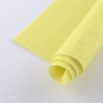 Non Woven Fabric Embroidery Needle Felt for DIY Crafts, Square, Champagne Yellow, 298~300x298~300x1mm, about 50pcs/bag