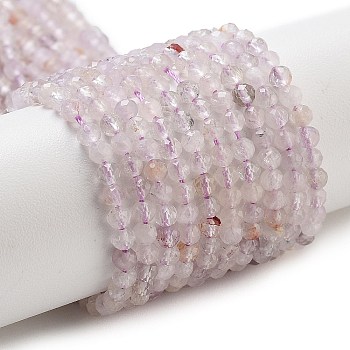 Natural Amethyst Beads Strands, Faceted, Round, 3mm, Hole: 0.8mm, about 128pcs/strand, 14.96''(38cm)