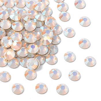 Preciosa&reg MAXIMA Crystal No Hotfix Flatback Stones, Czech Crystal, Dura Foiling, Round(438 11 615 Chaton Rose), 01000 200 White Opal AB, SS16(3.8~4mm)