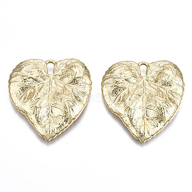 Light Gold Leaf Alloy Pendants