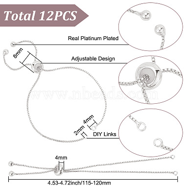 12Pcs Rack Plating Brass Chain Link Bracelet Making(KK-HY0003-57P)-2