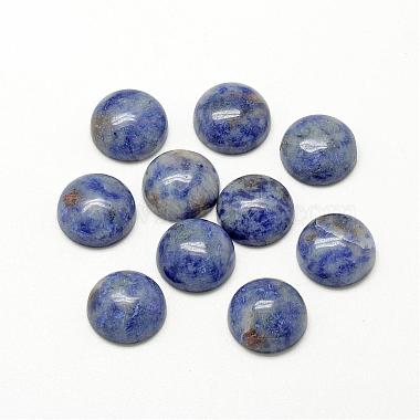 20mm Half Round Blue Spot Stone Cabochons