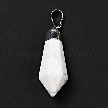 Natural Howlite Pointed Pendants(G-P474-02P-09)-3