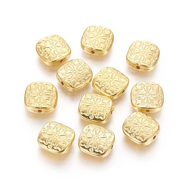 11mm Square Alloy Beads