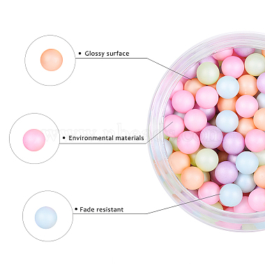 Olycraft Eco-Friendly Plastic Imitation Pearl Beads(MACR-OC0001-10)-2