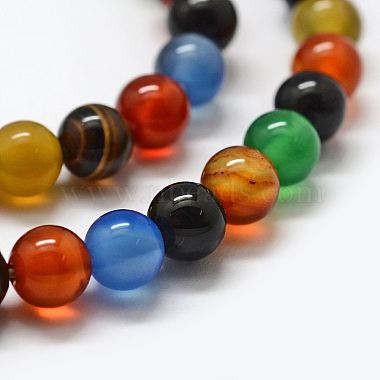 Natural Agate Beads Strands(G-F417-05-14mm)-3