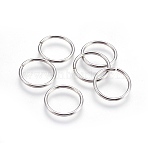 Tarnish Resistant 304 Stainless Steel Saw Cut Open Jump Rings, Round, Stainless Steel Color, 16x1.3mm, 16 Gauge, Inner Diameter: 13mm, 450pcs/bag(STAS-P212-24P-03)