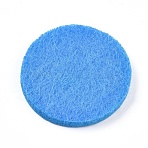 Fibre Perfume Pads, Essential Oils Diffuser Locket Pads, Flat Round, Dodger Blue, 30x3.5mm(DIY-WH0156-79A)