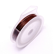 Round Copper Craft Wire, Coconut Brown, 24 Gauge, 0.5mm, about 30m/roll(CWIR-WH0001-0.5mm-10)