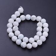 Natural Rainbow Moonstone Bead Strands, Grade AB, Round, 12mm, Hole: 1mm, about 32pcs/strand, 15.3 inch(39cm)(G-G970-37-12mm)