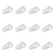 12Pcs 925 Sterling Silver Snap on Bails, with 925 Stamp, Silver, 7x3x2.5mm, Hole: 2x5.5mm(STER-HY0001-01B)