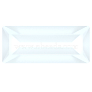 Preciosa&reg MAXIMA Crystal Fancy Stones, Czech Crystal, 435 26 212 Baguette, Dura Foiling, 01000 White Opal, 4x2mm.(X-PRC-FB4-01000)