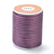 Polyester Braided Cords, for Jewelry Making Beading Crafting, Dark Orchid, 1.5mm, about 4.37 yards(4m)/roll(OCOR-I006-A04-26)