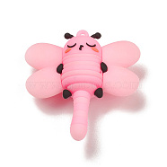 PVC Plastic Cartoon Big Pendants, Insect Style, Dragonfly, 60x55x21mm, Hole: 3mm(PVC-O001-01A)