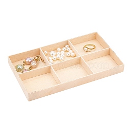 Wooden Storage Box, BurlyWood, 17x10x1.65cm, 1 compartment: 5.3~5.6x4.6~4.7cm, 6 compartment/box(CON-L012-03)