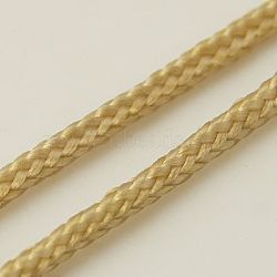 Nylon Braided Threads, Chinese Knot Cord, Round, Wheat, 1.5mm, about 200.00 Yards(182.88m)/Roll(NWIR-G006-1.5mm-18-B)