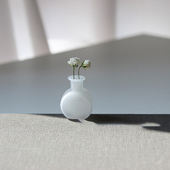 Miniature Glass Vase Bottles, Micro Landscape Garden Dollhouse Accessories, Photography Props Decorations, White, 20x23mm