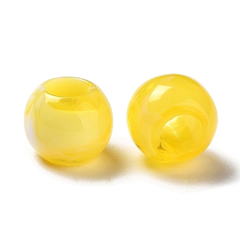 Imitation Gemstone Acrylic Beads, Rondelle, Gold, 10x8mm, Hole: 5mm, about: 1230pcs/500g