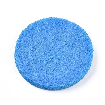 Fibre Perfume Pads, Essential Oils Diffuser Locket Pads, Flat Round, Dodger Blue, 30x3.5mm