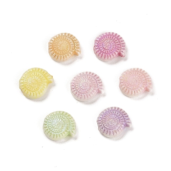 Plastics Beads, Craft Beads,  Mixed Color, Shell Shape, 10.5x9.5x4mm, Hole: 1.8mm, about 1515pcs/500g